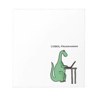 Bloc-note Dinosaur programmeur COBOL drôle