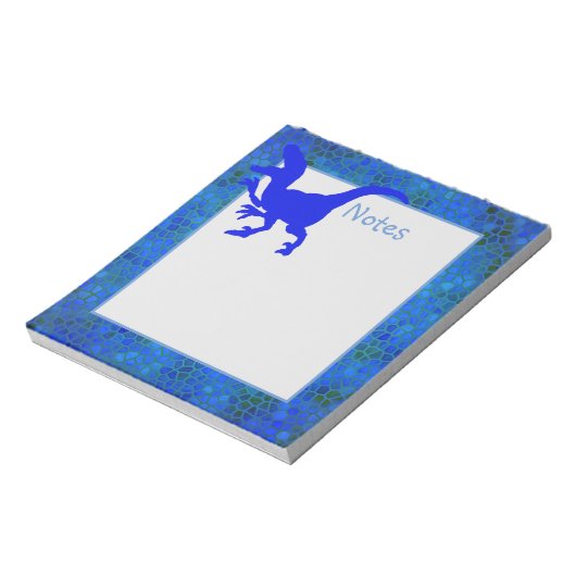 Bloc-note Dinosaure bleu caché (Tourné)