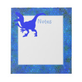 Bloc-note Dinosaure bleu caché (Devant)