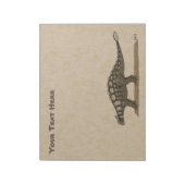 Bloc-note Dinosaure crétacé Ankylosaurus (Tourné)
