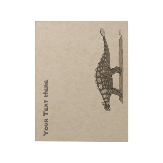 Bloc-note Dinosaure crétacé Ankylosaurus (Tourné)
