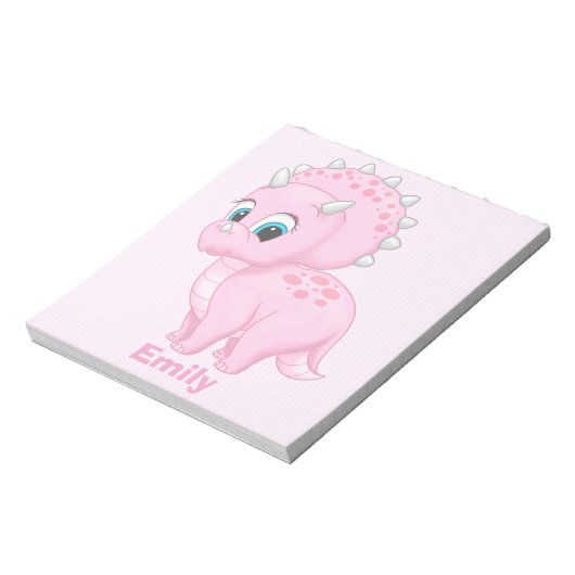 Bloc-note Dinosaure de Cute Baby Pink (Tourné)