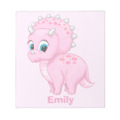 Bloc-note Dinosaure de Cute Baby Pink (Devant)
