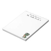 Bloc-note Dinosaure Mignon & Crayon, Remerciement Enseignant (Tourné)