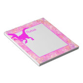 Bloc-note Dinosaure rose caché (Incliné)