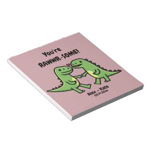 Bloc-note Dinosaure Valentines (Incliné)