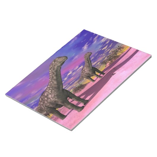 Bloc-note dinosaures Argentinosaurus - rendu 3D (Incliné)