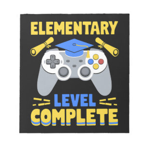 Bloc-note Diplôme de joueur de jeux vidéo niveau élémentaire