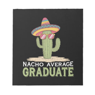 Bloc-note Diplômé Moyen Nacho Cactus Diplômé Mexicain