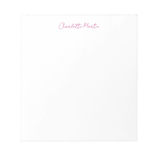 Bloc-note Directeur général consultant en chef blanc rose pr (Devant)