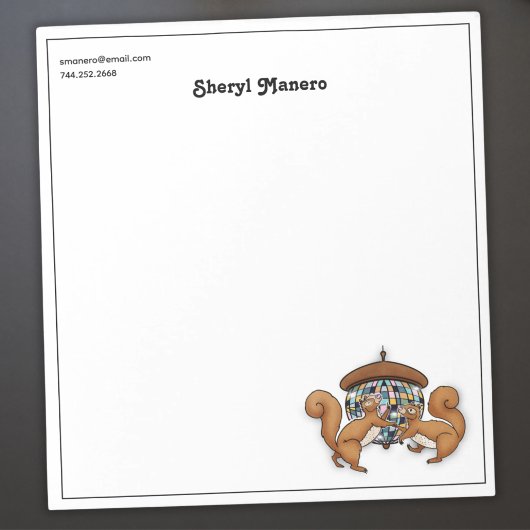 Bloc-note Disco écureuil personnalisé