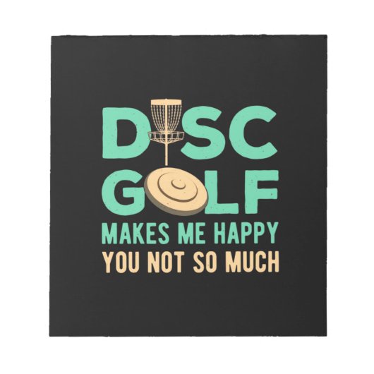 Bloc-note Disk Golf Me Rend Heureux (Devant)