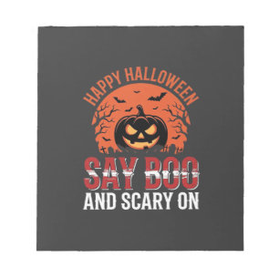 Bloc-note Disons Boo Halloween Citrouille Design_1
