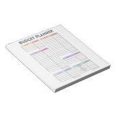 Bloc-note Disposition de Planificateur de Budget Pastel (Incliné)