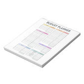 Bloc-note Disposition de Planificateur de Budget Pastel (Tourné)