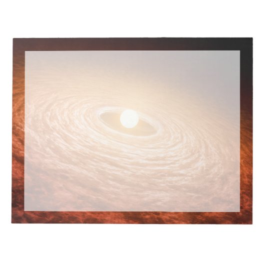 Bloc-note Disque De Matériel Autour De Star Fu Orionis. (Devant)