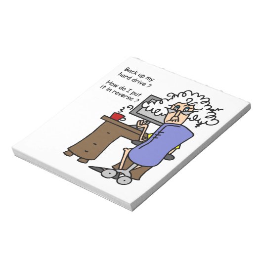 Bloc-note Disque Dur Sauvegarde Humoristique (Tourné)