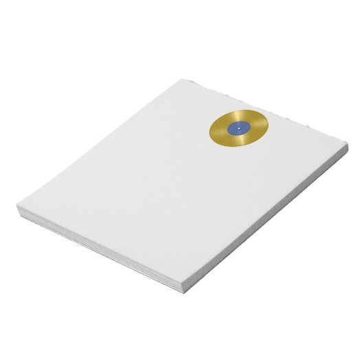 Bloc-note Disque vinyle album or en or (Tourné)
