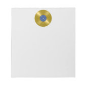 Bloc-note Disque vinyle album or en or (Devant)
