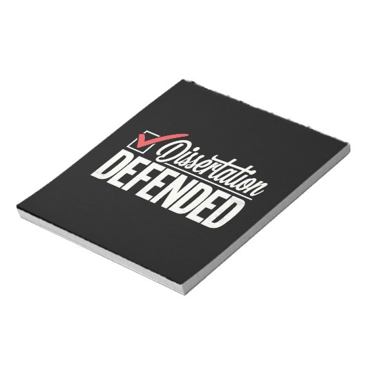 Bloc-note Dissertation Défendu Doctorat Diplômé (Tourné)