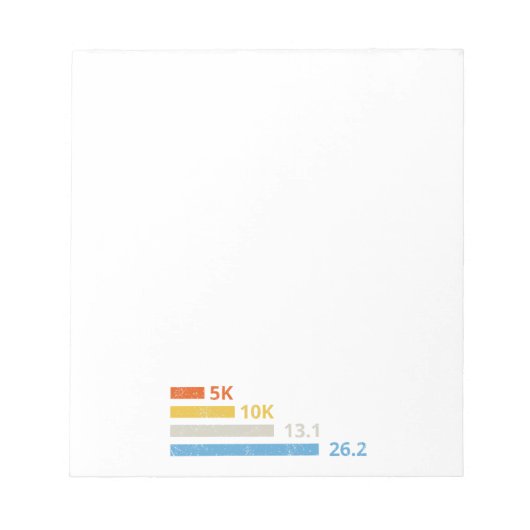 Bloc-note Distances de course I - 5K 10K 13,1 26,2 Marathoni (Devant)