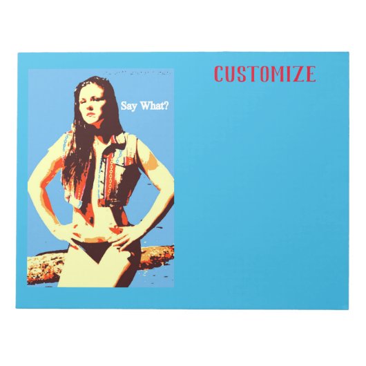 Bloc-note Dites ce que la fille en bikini Thunder_Cove (Devant)