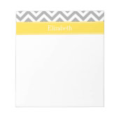 Bloc-note Dk Gray White LG Chevron Pineapple Nom monogram (Devant)