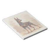 Bloc-note Dobermann Pinscher Chien Brun Rouille Rouge (Incliné)