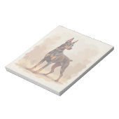Bloc-note Dobermann Pinscher Chien Brun Rouille Rouge (Tourné)