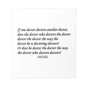Bloc-note Docteur Doctoring Another docteur (tornade de