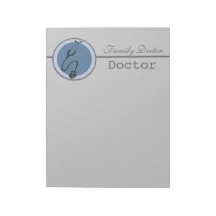 Bloc-note Docteur en stéthoscope du cercle bleu