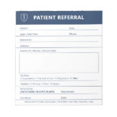 Bloc-note Doctor Specialist Patient Referral Medical Blue (Devant)