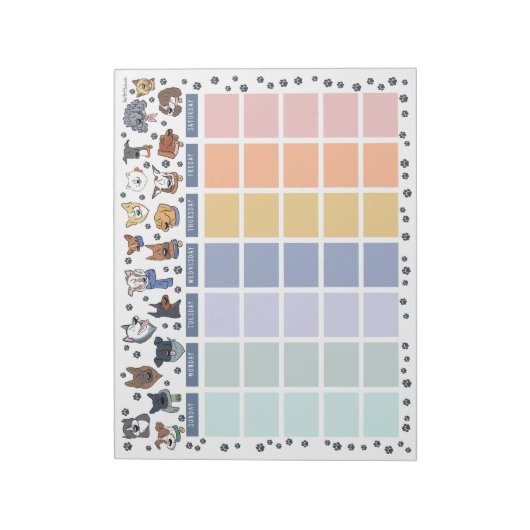 Bloc-note Dog Lover Open Dated Desk Calendar Notepad (Tourné)