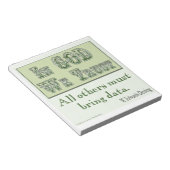 Bloc-note Doit Apporter des serviettes de données (Incliné)