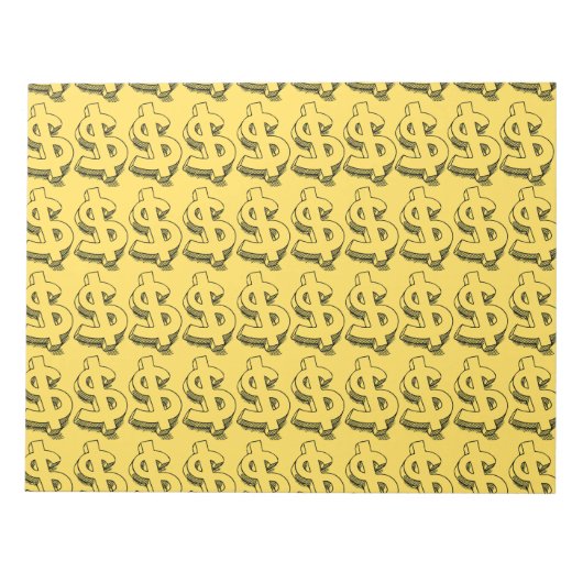 Bloc-note dollar or (Devant)