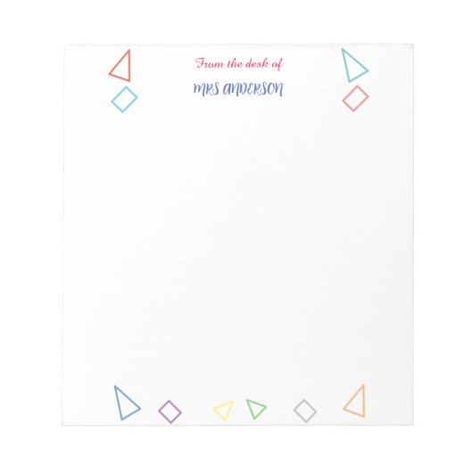 Bloc-note Don d'appréciation de l'enseignant (Devant)