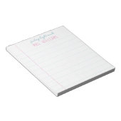Bloc-note Don de l'enseignant préppy papier lin (Incliné)