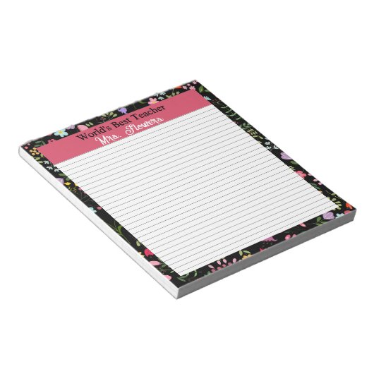 Bloc-note Don d'enseignant pour le meilleur au monde à perso (Incliné)