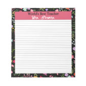 Bloc-note Don d'enseignant pour le meilleur au monde à perso (Devant)