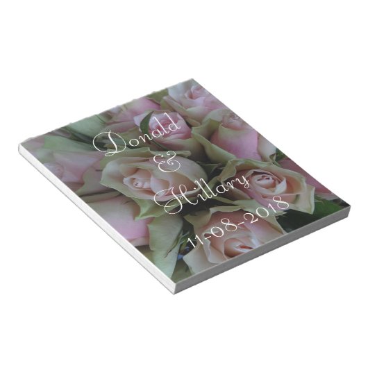 Bloc-note Donald & Hillary Mariage Date Merci nuptiale (Incliné)