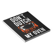 Bloc-note Dont Dutch My Oven - Funny Grill and BBQ (Incliné)
