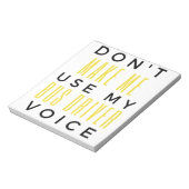 Bloc-note Don't Make Me Use My Bus Driver Voice bl (Tourné)