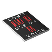 Bloc-note Don't Make Me Use My HR Voice (Incliné)