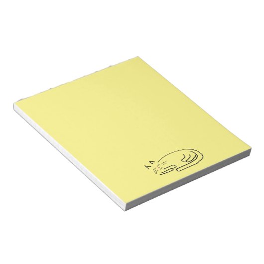 Bloc-note Doodle de chat couché (Incliné)