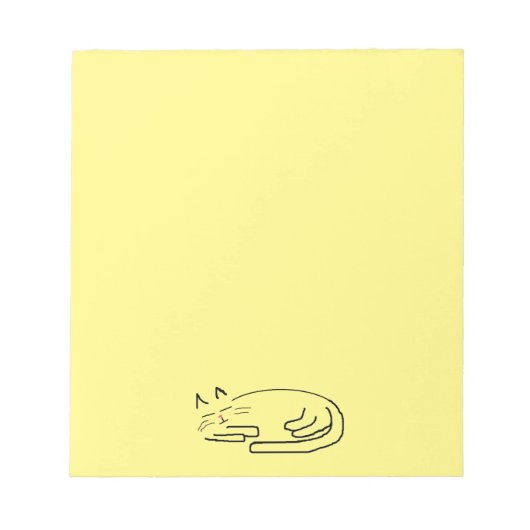 Bloc-note Doodle de chat couché (Devant)