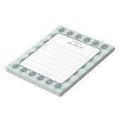 Bloc-note Doodles de Mandala turquoise moderne rose (Tourné)