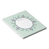 Bloc-note Doodles de Mandala turquoise moderne rose (Incliné)