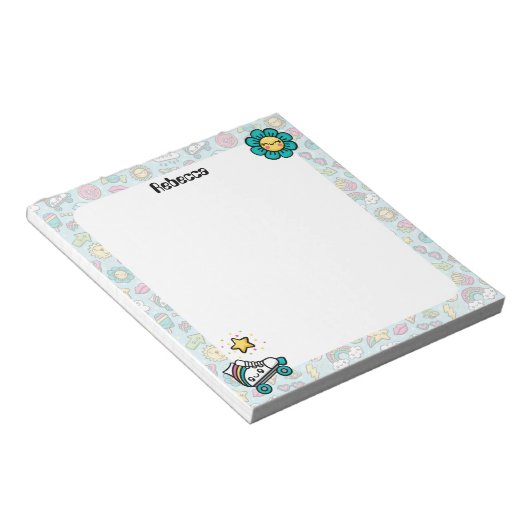 Bloc-note Doodles totalement mignons (Incliné)