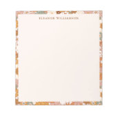 Bloc-note Douaire Rétro Terracotta Bohème Floral Fête de Mar (Devant)