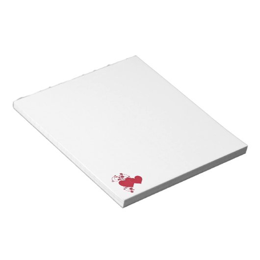 Bloc-note Double Red Hearts & Parties scintillant Design Sai (Incliné)